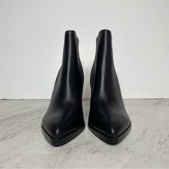 Marc Fisher Alva Black Leather Heeled Bootie 10M - Picture 2 of 14